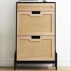 2 Flip Door with 1 Drawer Shoe Storage Cabinet, Narrow Shoe Cabinet for Entryway, Hidden Shoe Organizer with Slim Design - 3 of 4