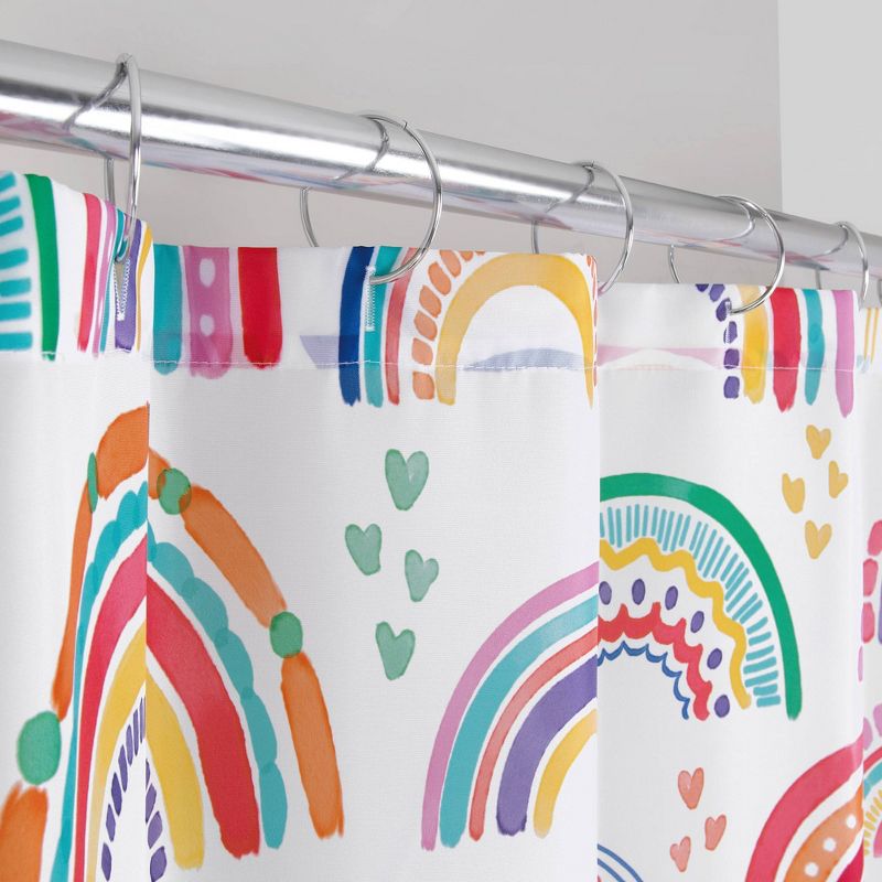 Rainbow Hearts Kids&#39; Shower Curtain - Allure Home Creations, 5 of 9