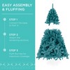 Best Choice Products Pre-Lit Peacock Blue Christmas Tree, Artificial Full Holiday Decoration w/ Incandescent Lights - 4 of 4