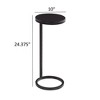 FONTOI C-shaped Side Table, Round Bedside Table, Snack Stand for Living Room, Bedroom, Antique Bronze, 10"*24.38"*10" - 3 of 4