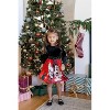 Disney Mickey Mouse & Friends Kids Girls Christmas Ruffle Sleeves A Line Dresses - 2 of 4