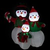 Northlight Inflatable Lighted Snowman Family Christmas Yard Art Decoration - 4' - 2 of 4