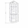 Lyngins Corner Storage Cabinet with Bulb,Bathroom Cabinet with Tempered Glass Doors and Shelves for Living Room,Bathroom - 2 of 4
