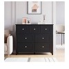 White Wood Dresser For Bedroom, Chest Of Drawers With 7 Drawer & Metal Handle, Closet Store Organizer For Living Room, Hallway, Modern Minimalist - 2 of 4