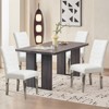 CLIHOME Set of 2 Modern Dining Chairs with Plush Velvet Upholstery, Sturdy Stainless Steel Legs & S-Shaped Springs - Ergonomic Support - 2 of 4