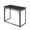 NicBex Home Office Desk 39.37" L Morden Folding Writing Desk with Wooden Desktop and Metal Legs for Study and Work, Space Saving - 2 of 4