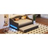Full XL Upholstered Daybed with LED Belt and Trundle - 4 of 4