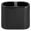 LunaLulinlk Basic Ceramic Toothbrush Holder Rich Black - 3 of 4