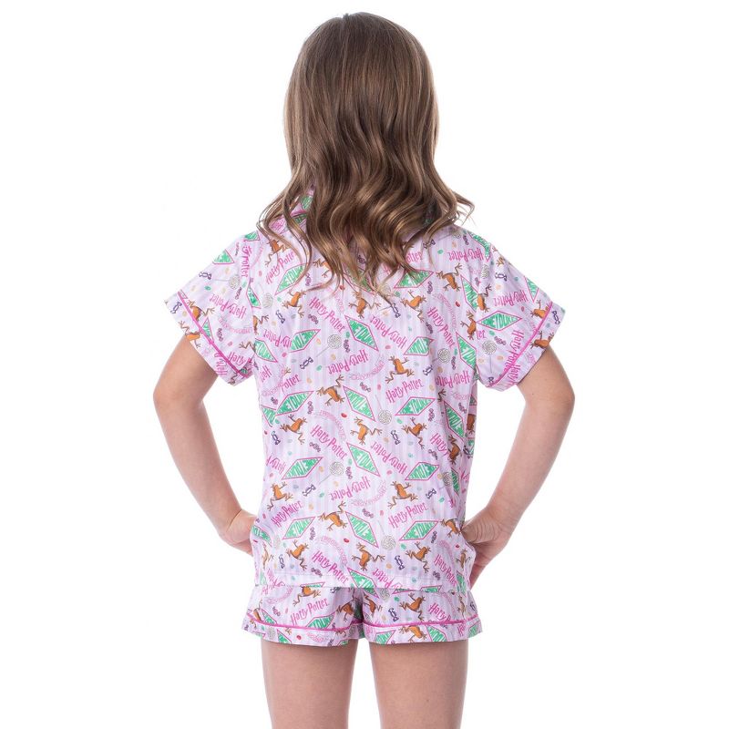 Harry Potter Girls' Honeydukes Wizarding World Sleep Pajama Set Shorts Pink, 5 of 6