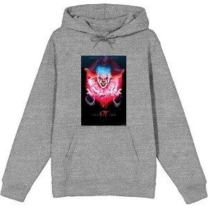It Chapter 2 Pennywise Glow Fan Poster Adult Long Sleeve Hoodie - 1 of 2