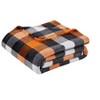 Kate Aurora Autumn Accents Fall Halloween Harvest Plaid Ultra Soft Oversized Accent Plush Throw Blanket - 50 In. X 70 In. - image 2 of 3