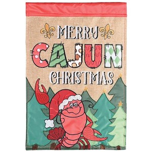 Dicksons Magnolia Garden Outdoor Flag Decoration For Garden, Yard, Or Walkway Standard 13 x 18, Weather Resistant Polyester, Crawfish Merry Cajun - 1 of 2