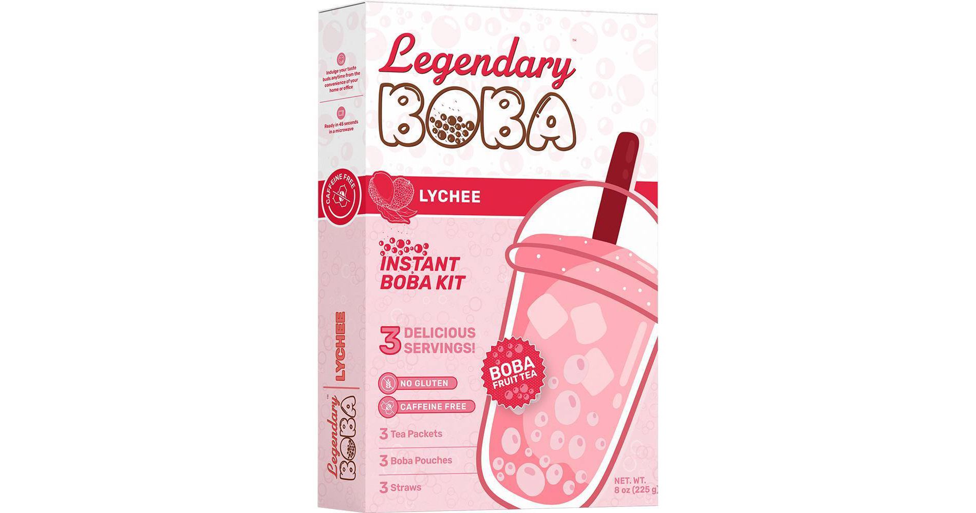 Legendary Boba Instant Boba Fruit Tea Kit Lychee Fruit - 8oz