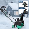 Electric Snow Blower Corded- 15-amp Brushless Motor 25FT Throwing Distance, 180° Rotating Chute Walkways Deck Driveways Snow Thrower - 2 of 4
