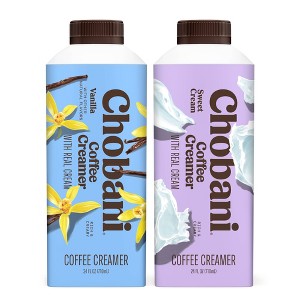 Chobani Dairy Creamer 24 fl oz Sweet Cream + 24 fl oz Vanilla - 1 of 4