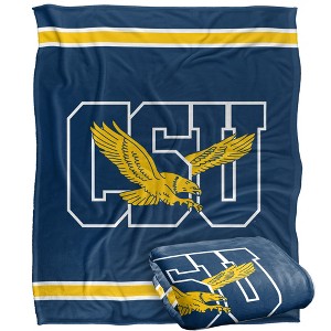 Coppin University Primary Logo Stripes Silky Touch Blanket White 50x60 - 1 of 4