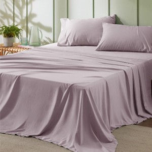 King Size Sheets Set - 4 Pieces Soft King Sheets - Breathable & Cooling - Hotel Luxury - Easy Care Polyester Microfiber Bedding for Women, Men, Pink M - 1 of 4