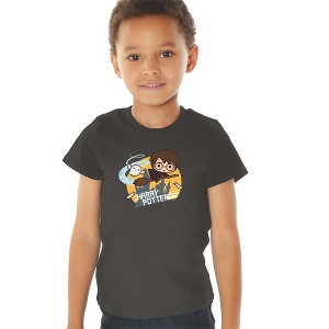 Toddler Boys' Harry Potter Harry Potter Chibi On Broomstick T-Shirt - 1 of 4