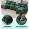 MOONMISS 125" U Shaped Sectional Sofa , Modular Chenille Cloud Couch with Storage Console, Cup Holders for Apartment, Office,Living Room - 3 of 4