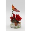 Kevins Gift Shoppe Ceramic Red Rose with Butterfly Figurine - image 2 of 4