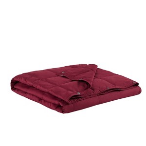 Wearable Blanket, Oversized, Goose & Down Throw with Buttons, Classic Box Quilting, Heavy Filled for Camping - 1 of 4