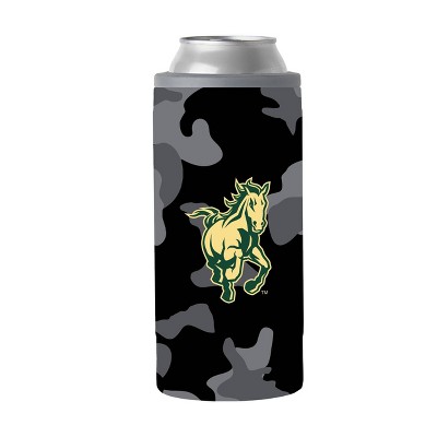 NCAA Cal Poly Mustangs 12oz Black Camo Slim Can Cooler