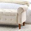 PAGED 64.5 Inch Storage Ottoman Bench Modern Nails Button Tufted Velvet Bench with Unique Arms for Living Room, Bedroom, Entryway - 4 of 4