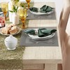 DII PVC Doubleframe Indoor/Outdoor Placemat Set/6, Gray, 13x17.25" - 2 of 4