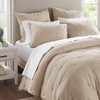 3-Piece King Cotton Gauze Embroidered Quilt Set,Taupe - 3 of 4