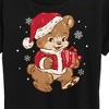 Women's - Instant Message - Santa Teddy Bear Christmas Short Sleeve Graphic T-Shirt - 2 of 4