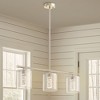 DORESshop 3-Light Brushed Nickel Modern Kitchen Island Integrated LED Pendant Light fixtures, Linear Chandelier with Clear Glass - 2 of 4
