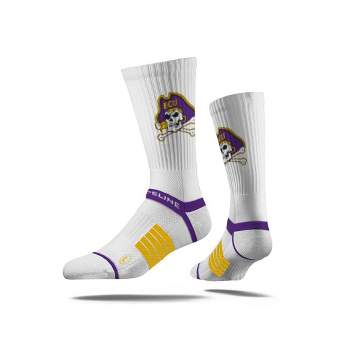 NCAA East Carolina Pirates Premium Knit Crew Socks - White