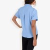 Anna-Kaci Women's Short Sleeve Button Down Shirt With Front Pocket And Notched Collar - 2 of 4