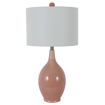 27" Annabelle Ceramic Table Lamp Rose - Decor Therapy