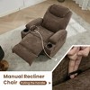 Recliner Chair with Massage & Heat, 360° Swivel Manual Recliner with Cup Holders, Side Pocket - 4 of 4
