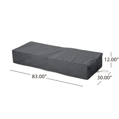 Gray Waterproof Fabric Outdoor Chaise Lounge Cover