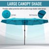 Outsunny Extra Large 15ft Patio Umbrella, Double-Sided Outdoor Umbrella with Crank Handle and Air Vents for Backyard, Deck, Pool, Market - 3 of 4