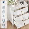 Bedroom Dressing Table with 3 Drawers, 28" Wide Modern Chest of Drawers with Metal Handles, Wooden Storage Cabinet for Bedroom, Living Room, Hallway - 4 of 4