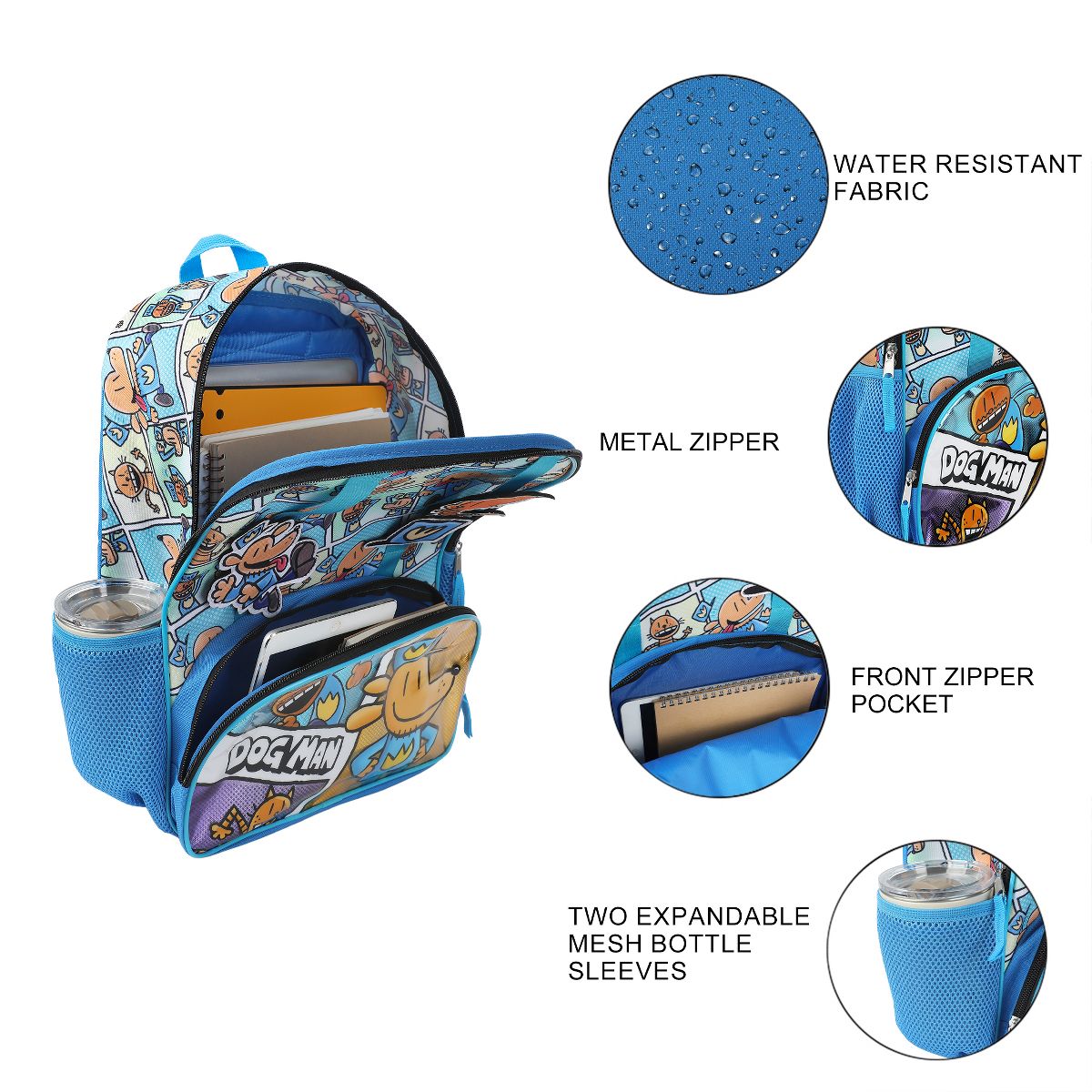 Dog Man 16" Kid's Backpack For School And Travel - thumbnail 3