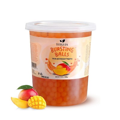 Syruvia Mango Popping Boba Pearls – 2 lb