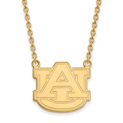 Black Bow Jewelry 10k Yellow Gold Auburn Tigers NCAA Necklace 18 Inch