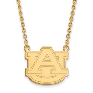 Black Bow Jewelry 10k Yellow Gold Auburn Tigers NCAA Necklace 18 Inch - 1 of 4