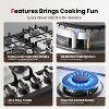 GASLAND GH60SF 24-Inch 4-Burner Built-in Gas Cooktop wtih Griddle, ETL,  NG/LPG Convertible, Stainless Steel - 3 of 4