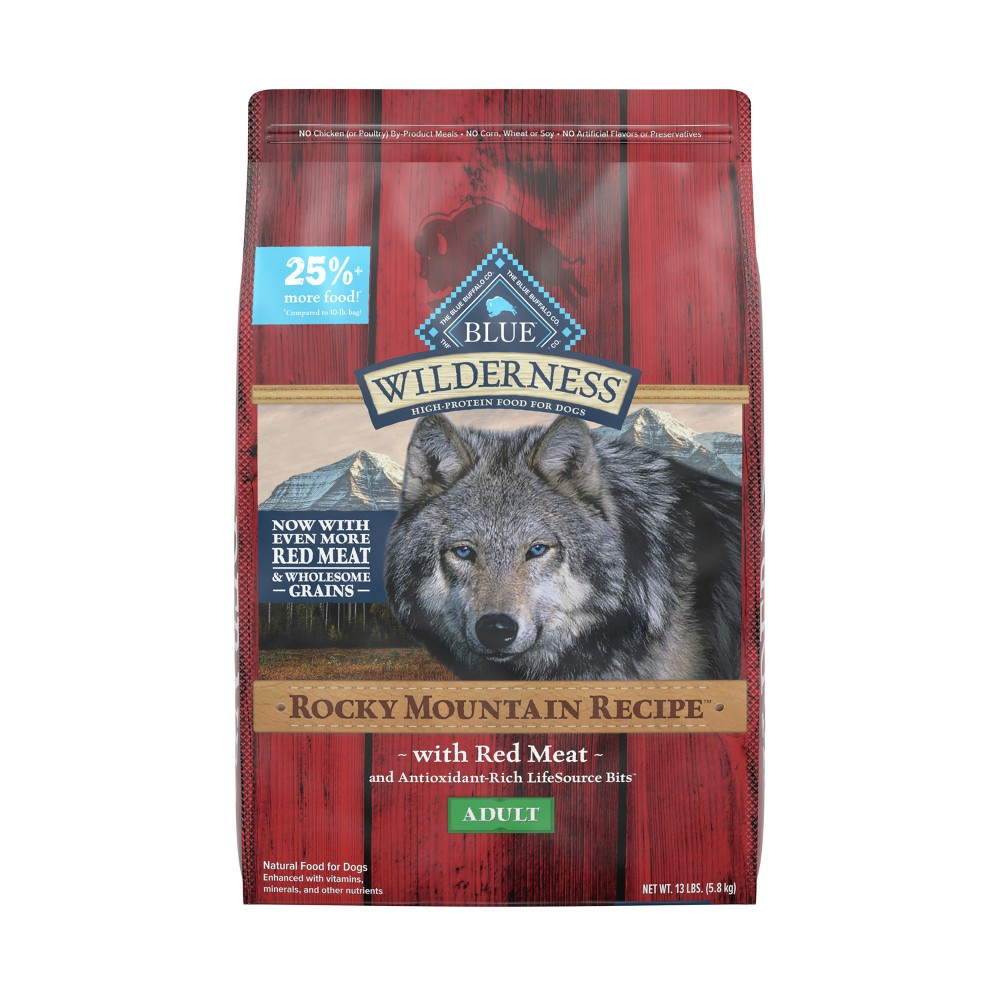 Blue Buffalo Wilderness Red Meat Flavored Adult Dry Dog Food - 13lbs