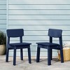 WestinTrends Tiny Terraces Outdoor HDPE Kids Modern Plastic Toddler Dining Chairs (Set of Two) - 2 of 4