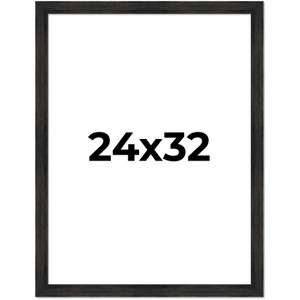 PosterPalooza | 24x32 Wide Barnwood Picture Frame, UV Acrylic, 6 Finishes - Grey, Brown, White, and Black - 1 of 4