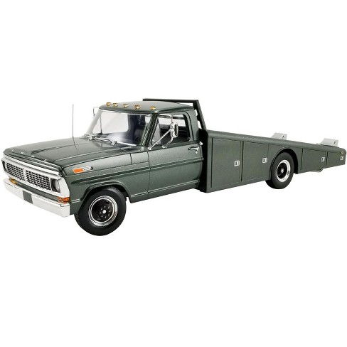 1970 Ford F350 Ramp Truck Dark Highland Green Metallic 1/18 Diecast Model  Car by ACME