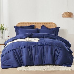 BAGOKIE All Season Comforter Set 5/7 Piece Microfiber Bed in a Bag - 1 of 4