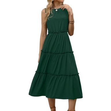 green emerald velvet dress Women's Boho Deep V Neck Dress Sexy Sleeveless Split Wrap Maxi Dresses  Bohemian Loose Beach Party Flowy Dress (Green,Small) at Amazon Women's  Clothing store main image 1