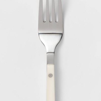 20pc Stainless Steel Burlington Silverware Set Cream - Threshold™